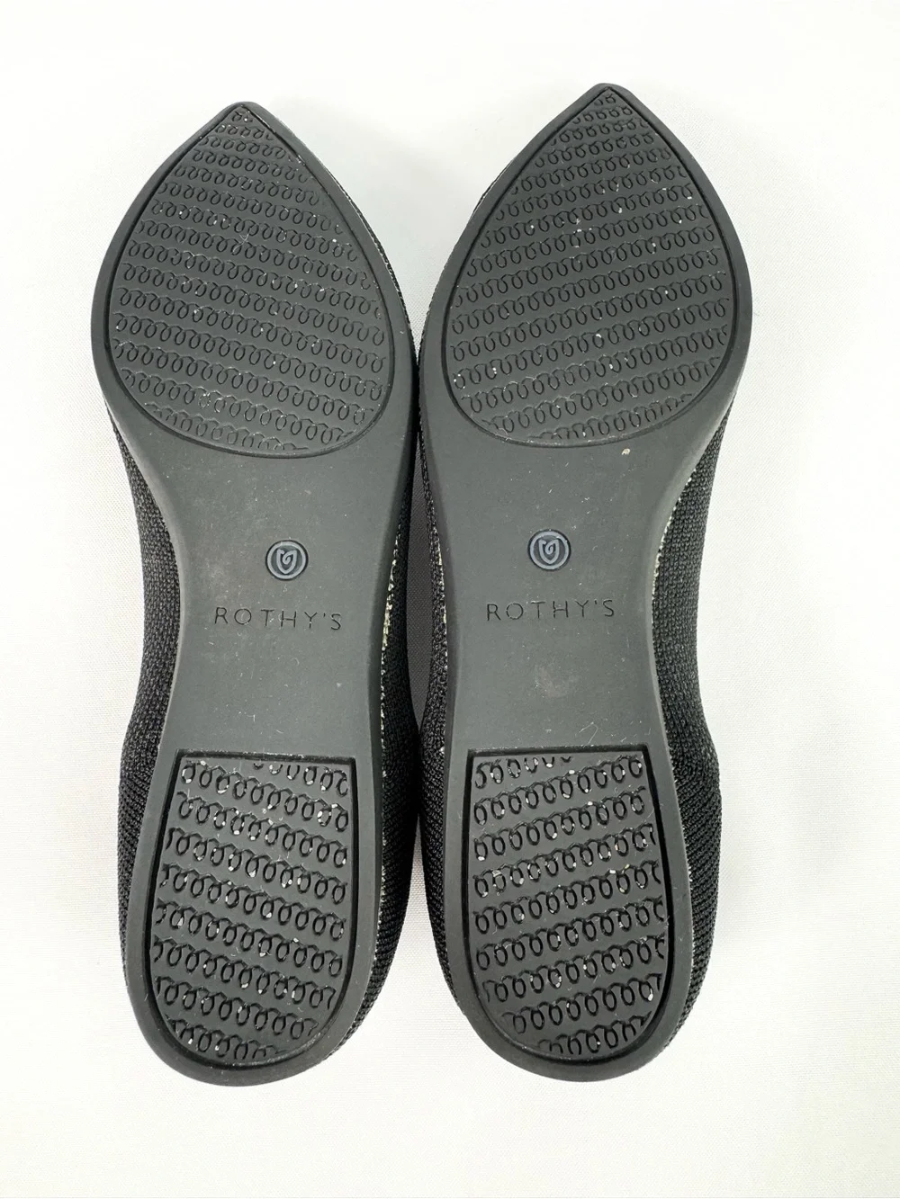 Rothy’s Women’s Black Knit The Point Ballet Flats Size 8